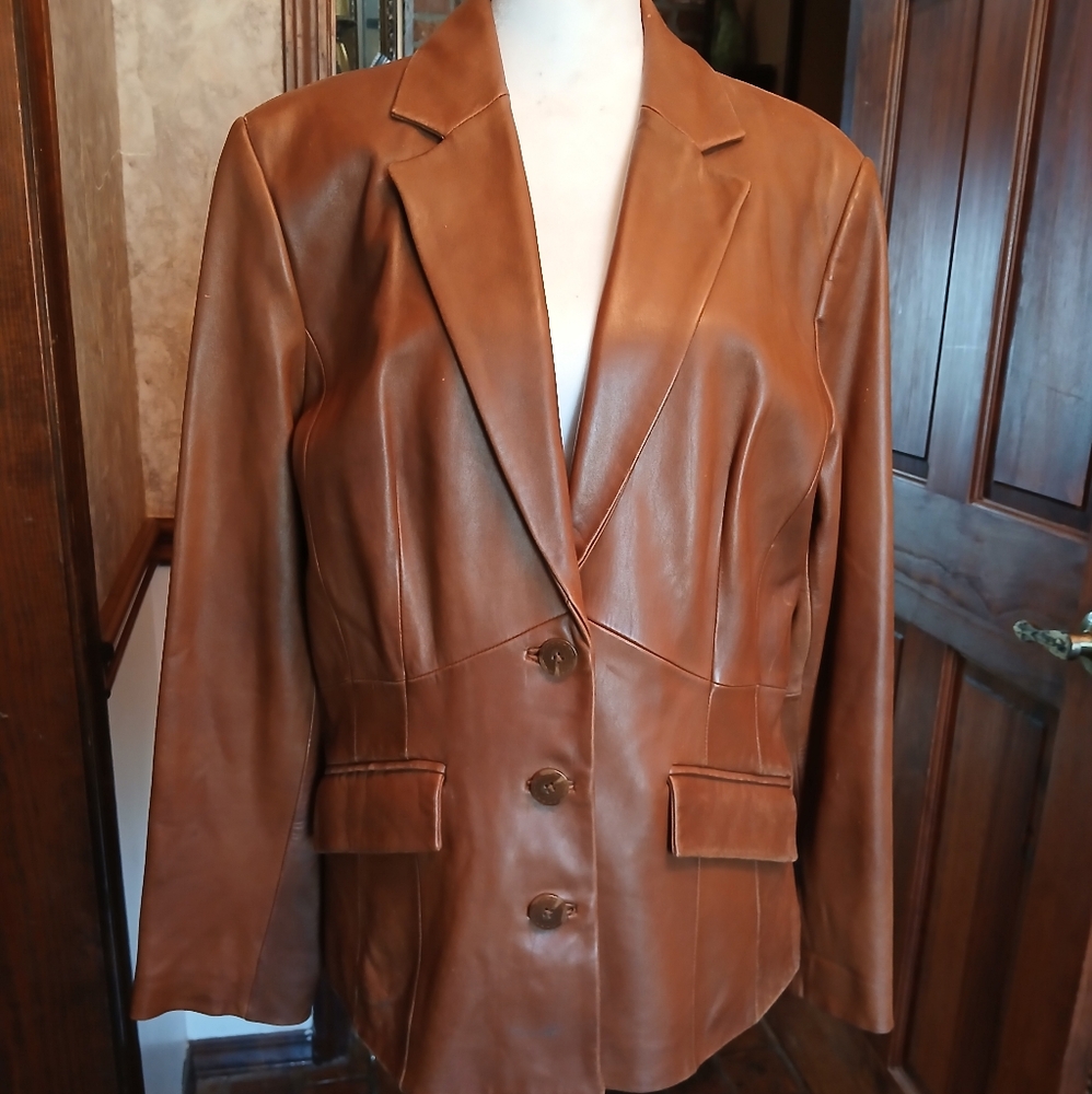 Preston & York lamb leather jacket.